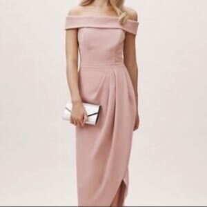 Anthropologie Bhldn Thompson Dress Formal Bone In Tulip Skirt Off Shoulder 4